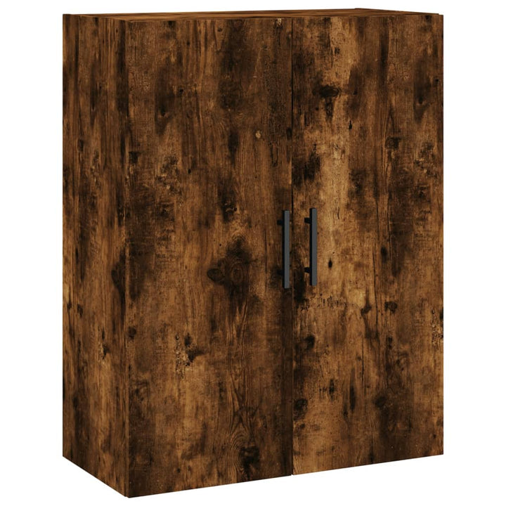 højskab 69,5x34x180 cm konstrueret træ røget egetræsfarve