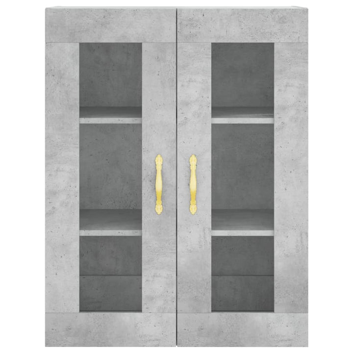 højskab 69,5x34x180 cm konstrueret træ betongrå