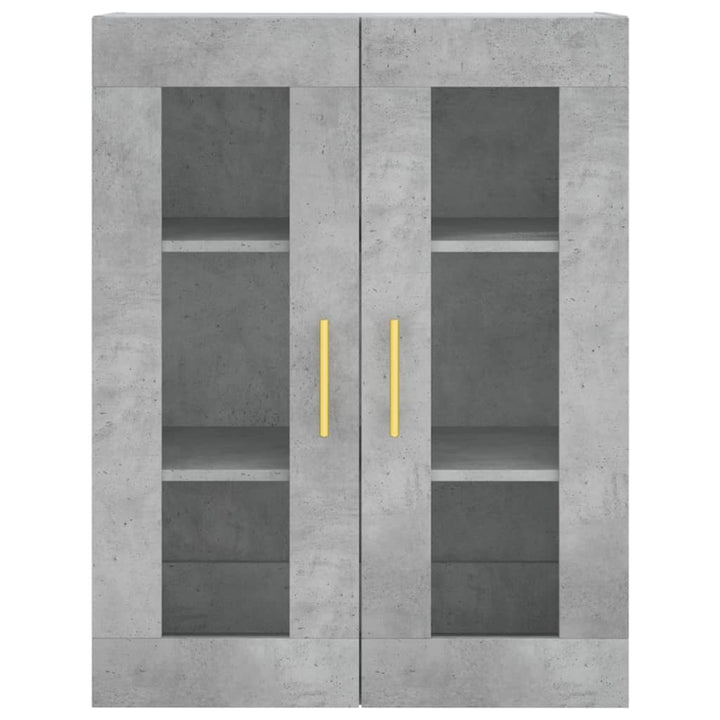 højskab 69,5x34x180 cm konstrueret træ betongrå