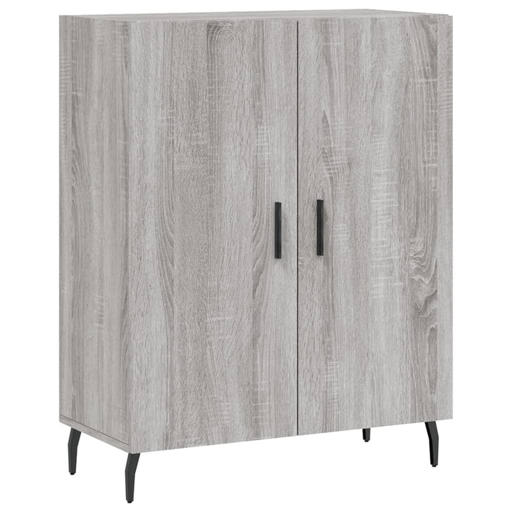 højskab 69,5x34x180 cm konstrueret træ grå sonoma-eg