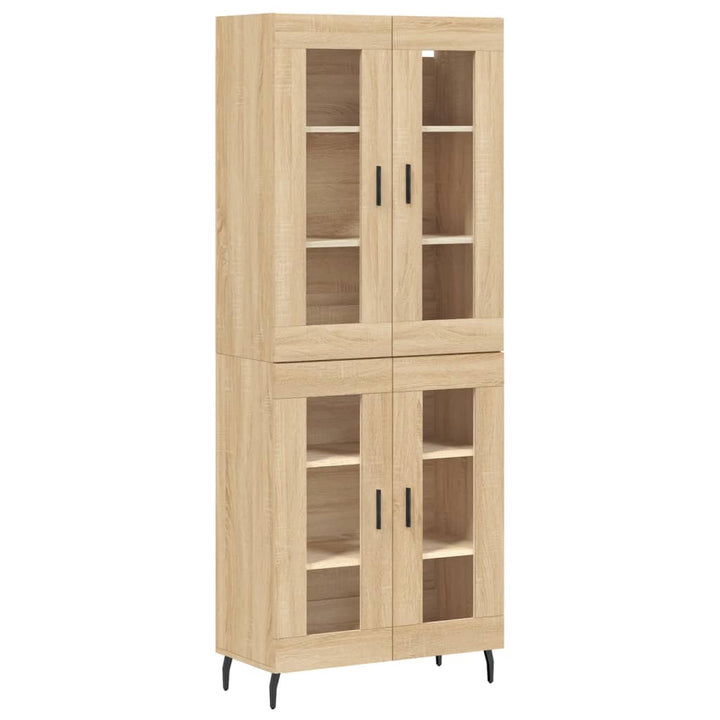 højskab 69,5x34x180 cm konstrueret træ sonoma-eg