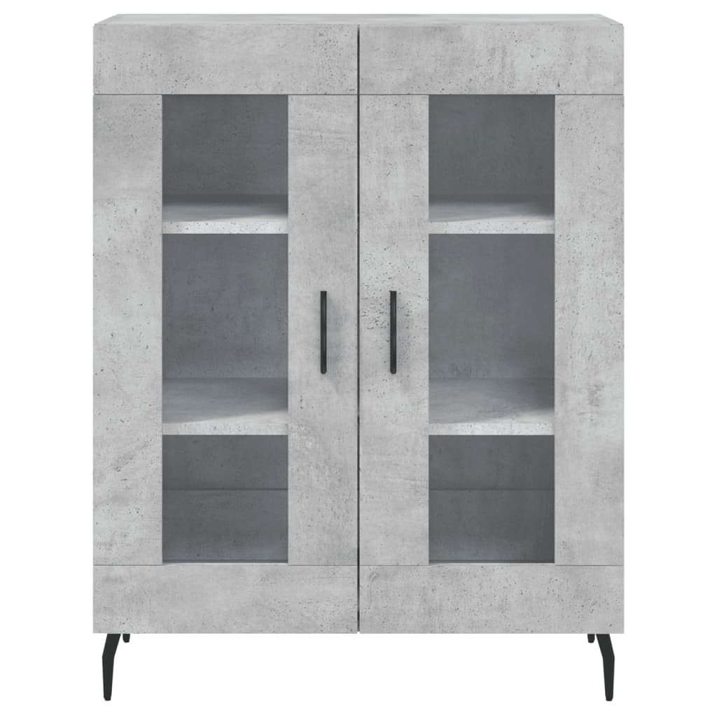 højskab 69,5x34x180 cm konstrueret træ betongrå