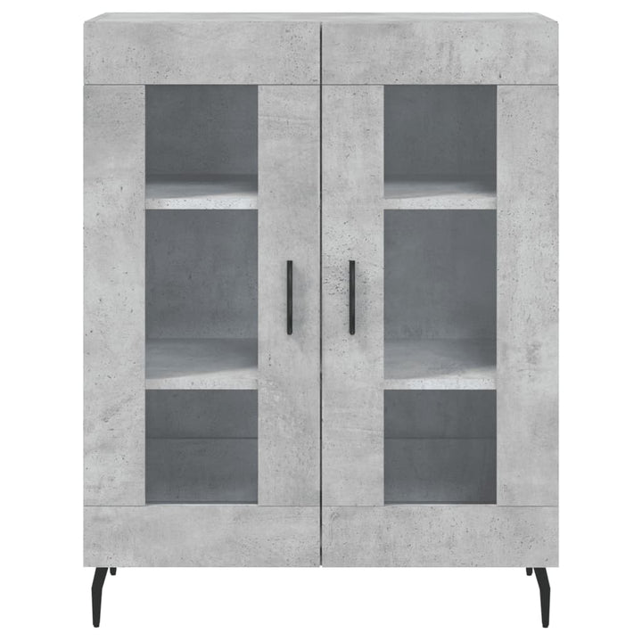 højskab 69,5x34x180 cm konstrueret træ betongrå