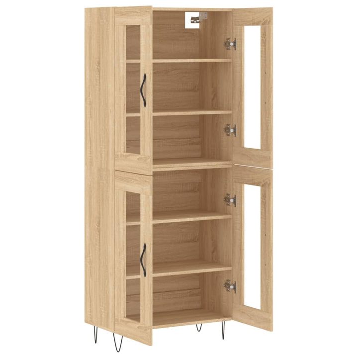 højskab 69,5x34x180 cm konstrueret træ sonoma-eg