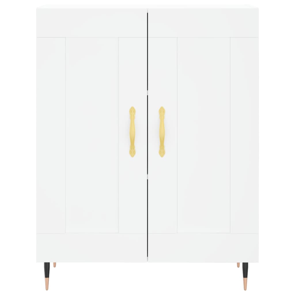 højskab 69,5x34x180 cm konstrueret træ hvid