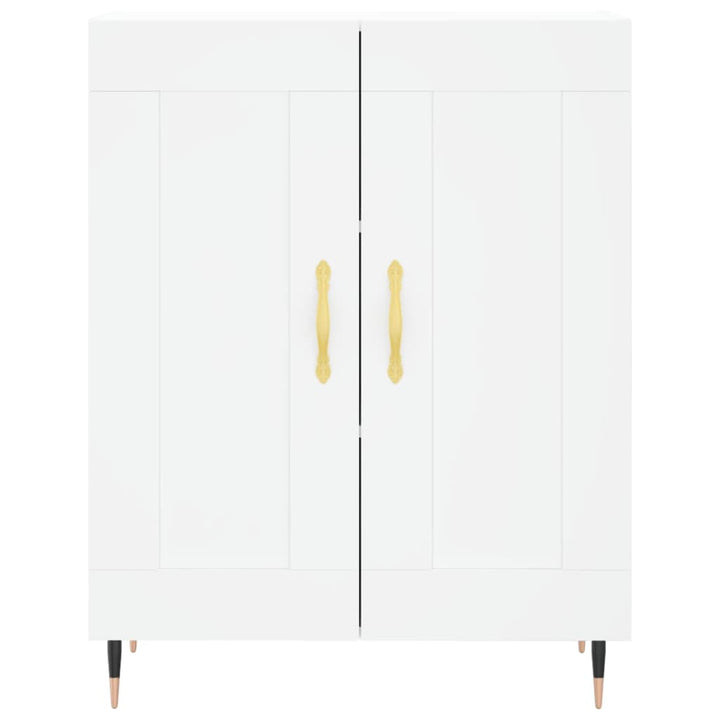 højskab 69,5x34x180 cm konstrueret træ hvid