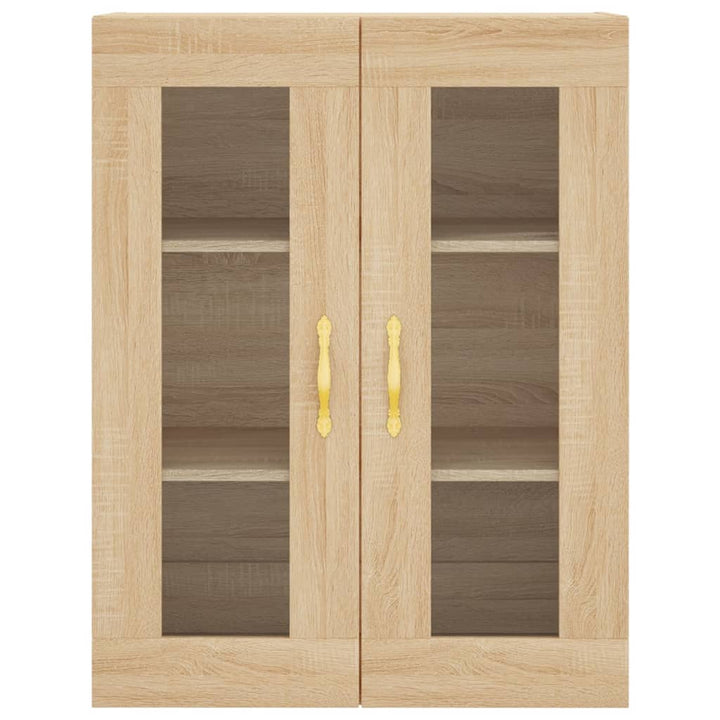 højskab 69,5x34x180 cm konstrueret træ sonoma-eg