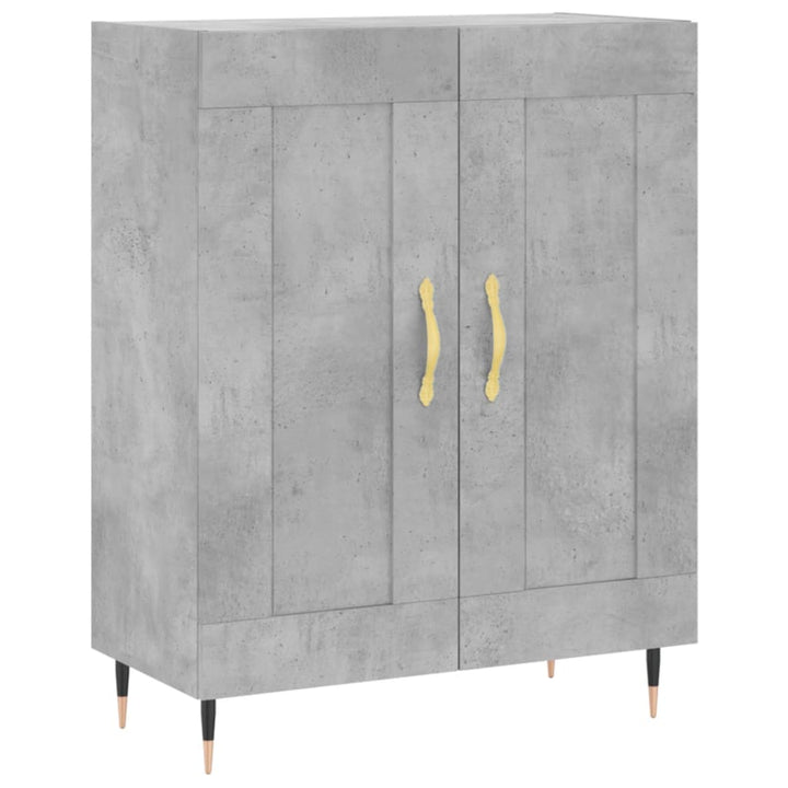 højskab 69,5x34x180 cm konstrueret træ betongrå