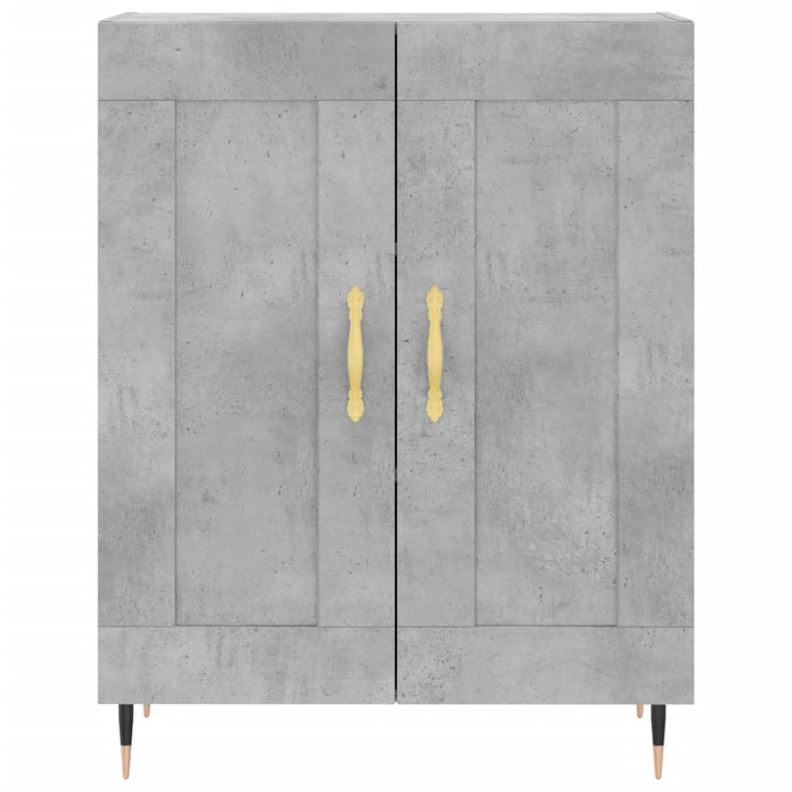 højskab 69,5x34x180 cm konstrueret træ betongrå