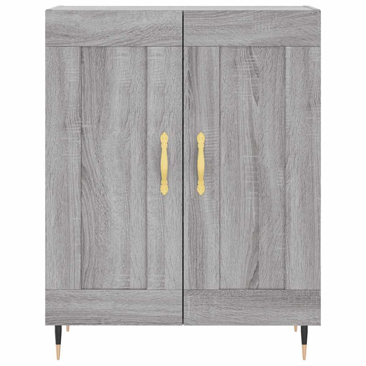 højskab 69,5x34x180 cm konstrueret træ grå sonoma-eg