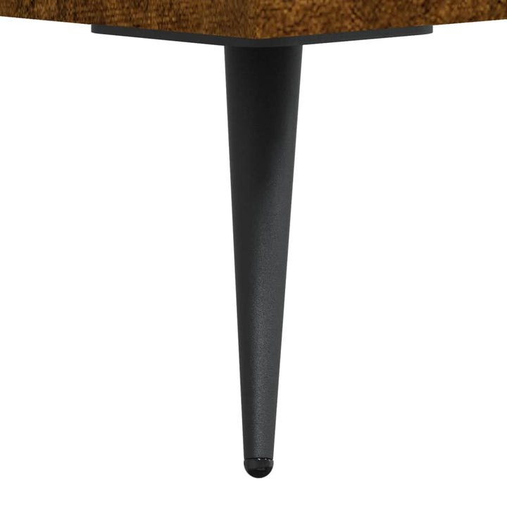 højskab 69,5x34x180 cm konstrueret træ røget egetræsfarve