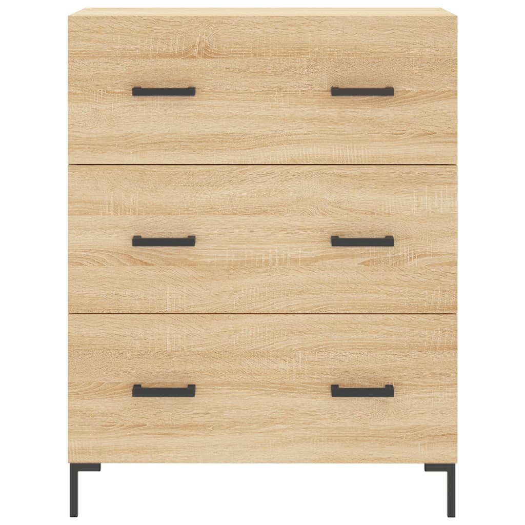højskab 69,5x34x180 cm konstrueret træ sonoma-eg