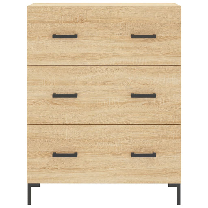 højskab 69,5x34x180 cm konstrueret træ sonoma-eg