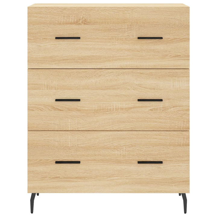 højskab 69,5x34x180 cm konstrueret træ sonoma-eg