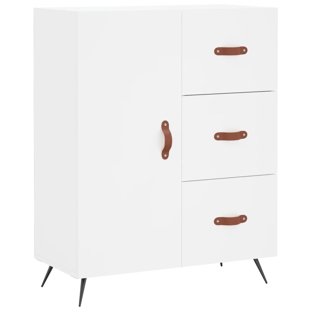 højskab 69,5x34x180 cm konstrueret træ hvid