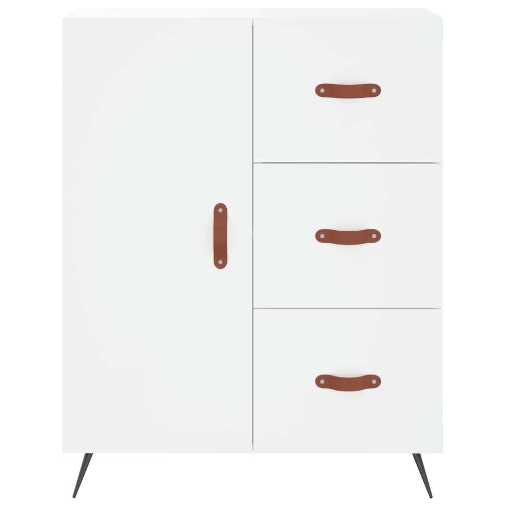 højskab 69,5x34x180 cm konstrueret træ hvid
