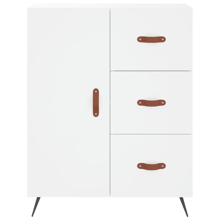 højskab 69,5x34x180 cm konstrueret træ hvid