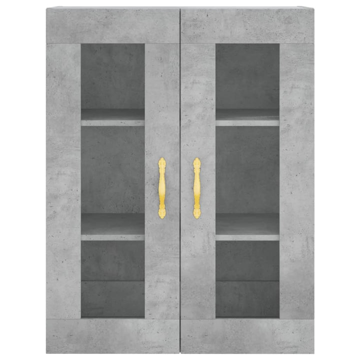 højskab 69,5x34x180 cm konstrueret træ betongrå