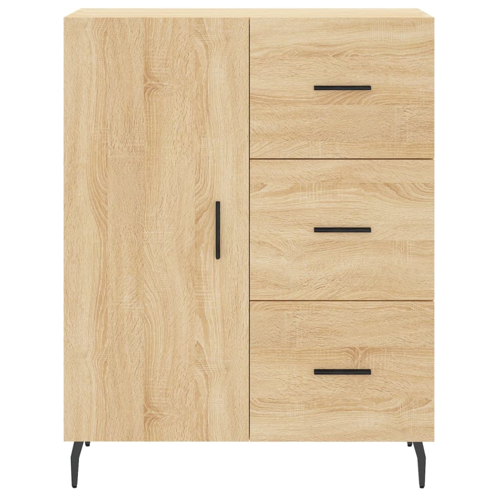 højskab 69,5x34x180 cm konstrueret træ sonoma-eg