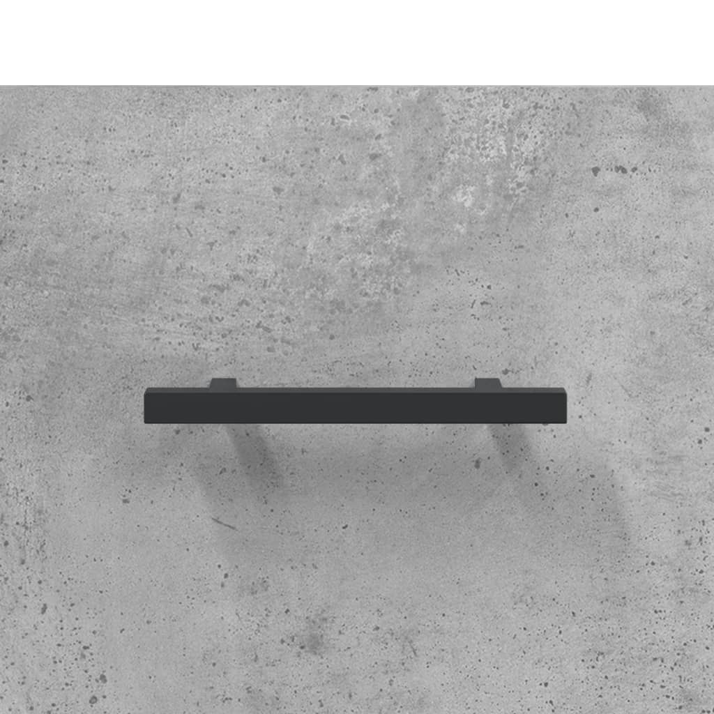 højskab 69,5x34x180 cm konstrueret træ betongrå