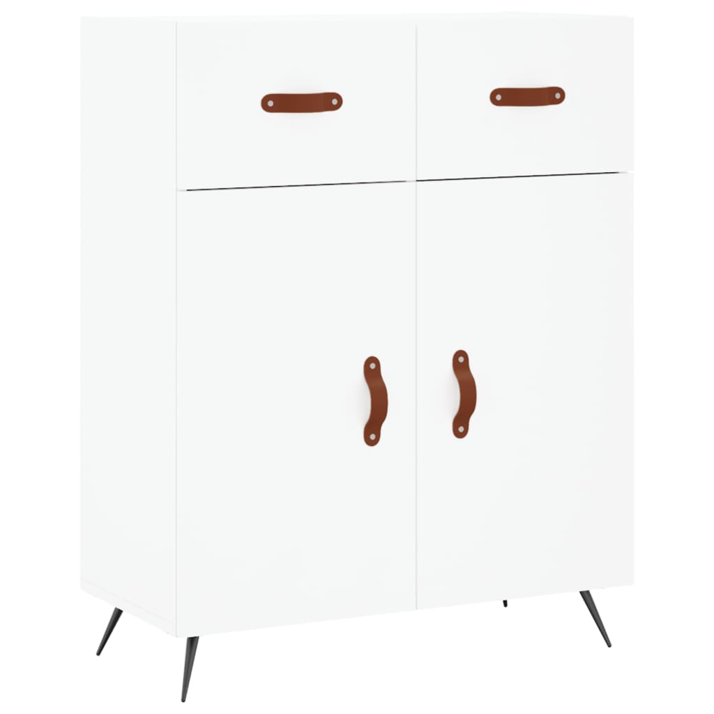 højskab 69,5x34x180 cm konstrueret træ hvid