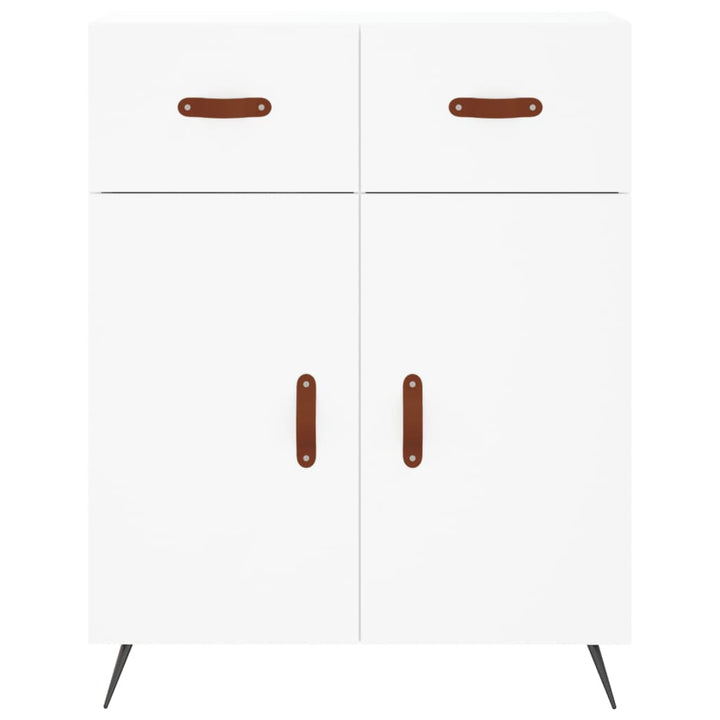 højskab 69,5x34x180 cm konstrueret træ hvid