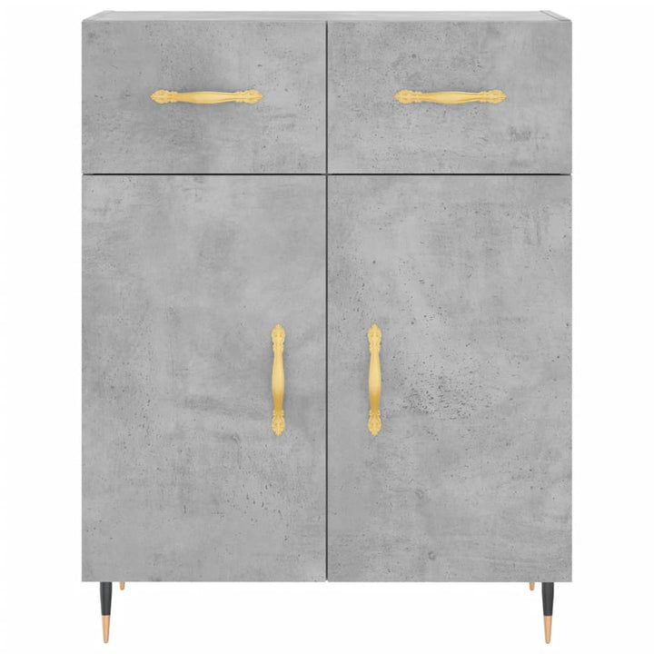 højskab 69,5x34x180 cm konstrueret træ betongrå