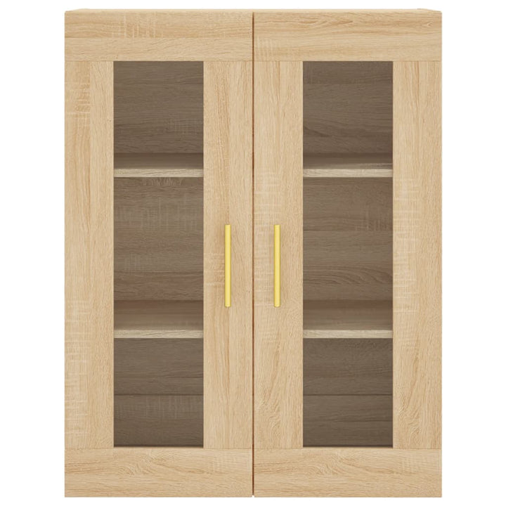 højskab 69,5x34x180 cm konstrueret træ sonoma-eg