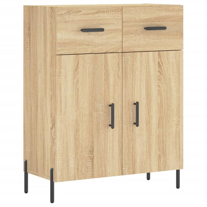 højskab 69,5x34x180 cm konstrueret træ sonoma-eg
