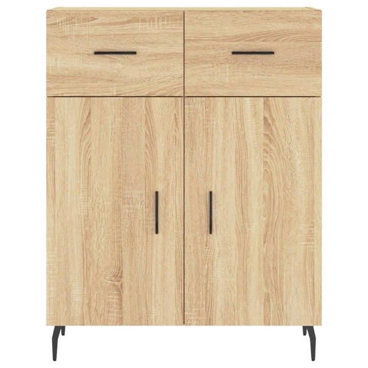 højskab 69,5x34x180 cm konstrueret træ sonoma-eg