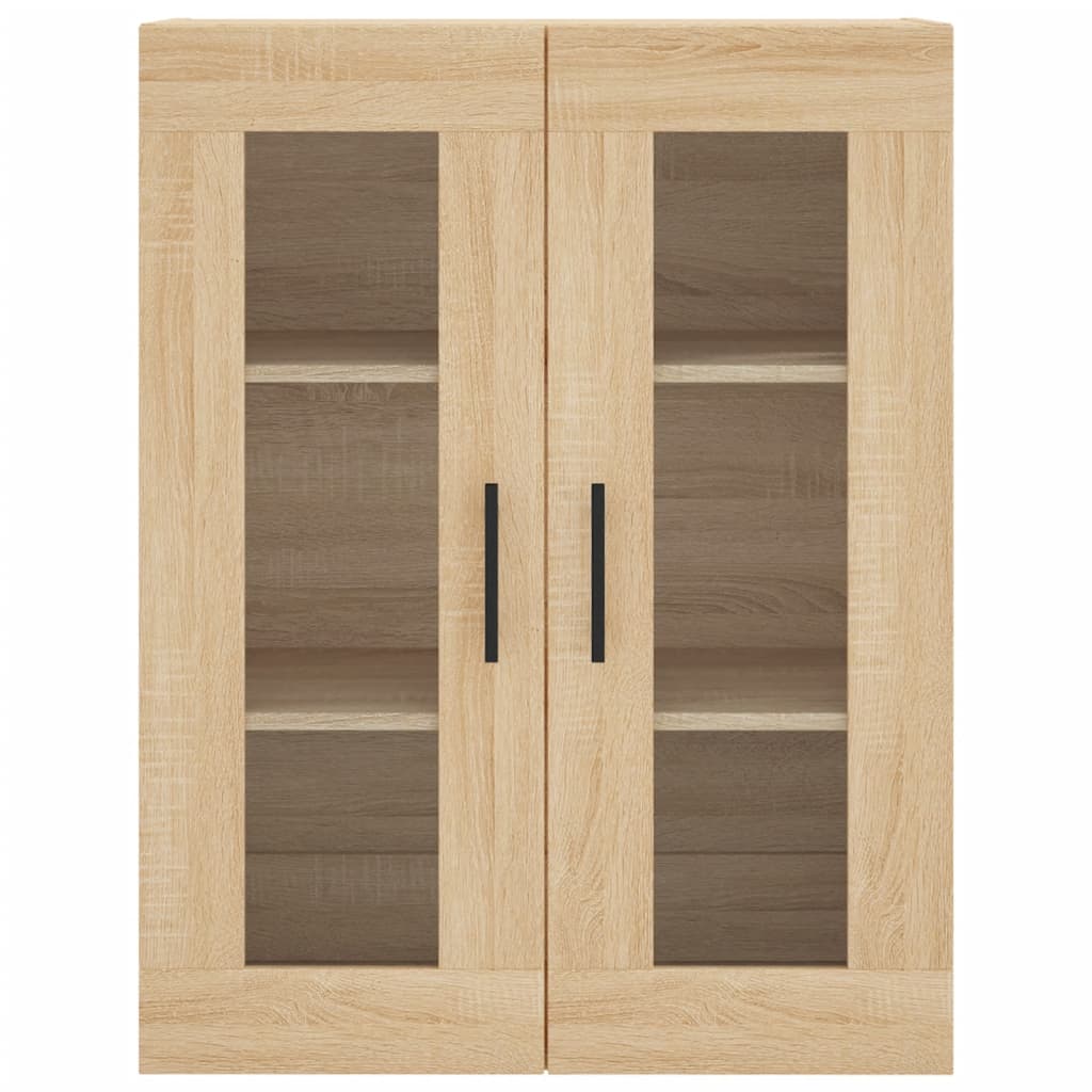 højskab 69,5x34x180 cm konstrueret træ sonoma-eg