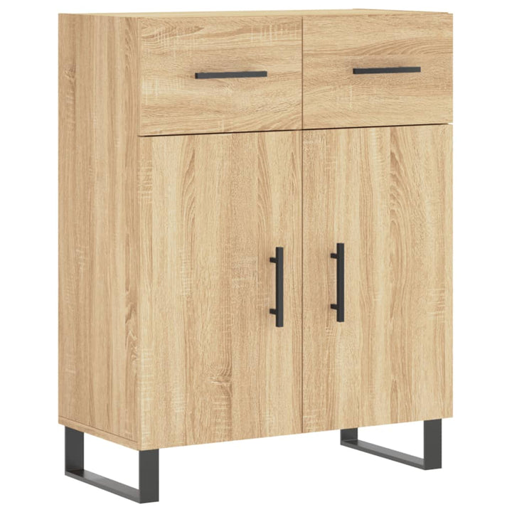 højskab 69,5x34x180 cm konstrueret træ sonoma-eg