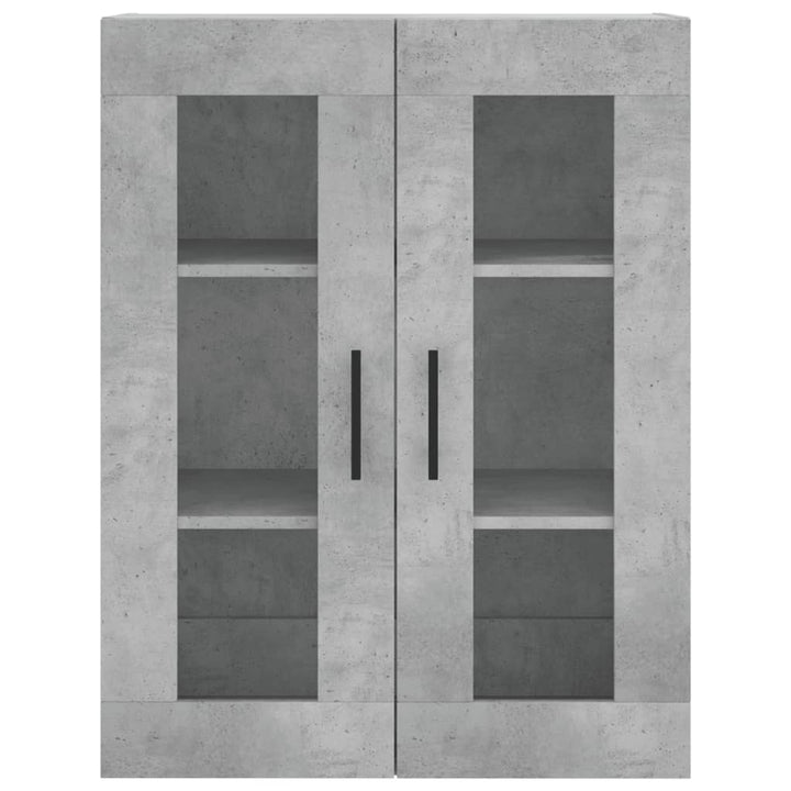 højskab 69,5x34x180 cm konstrueret træ betongrå