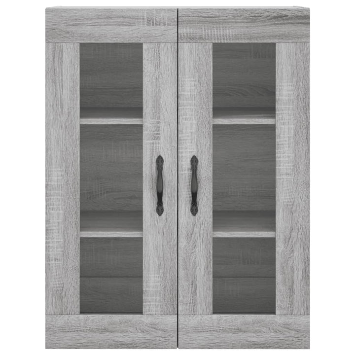 højskab 69,5x34x180 cm konstrueret træ grå sonoma-eg