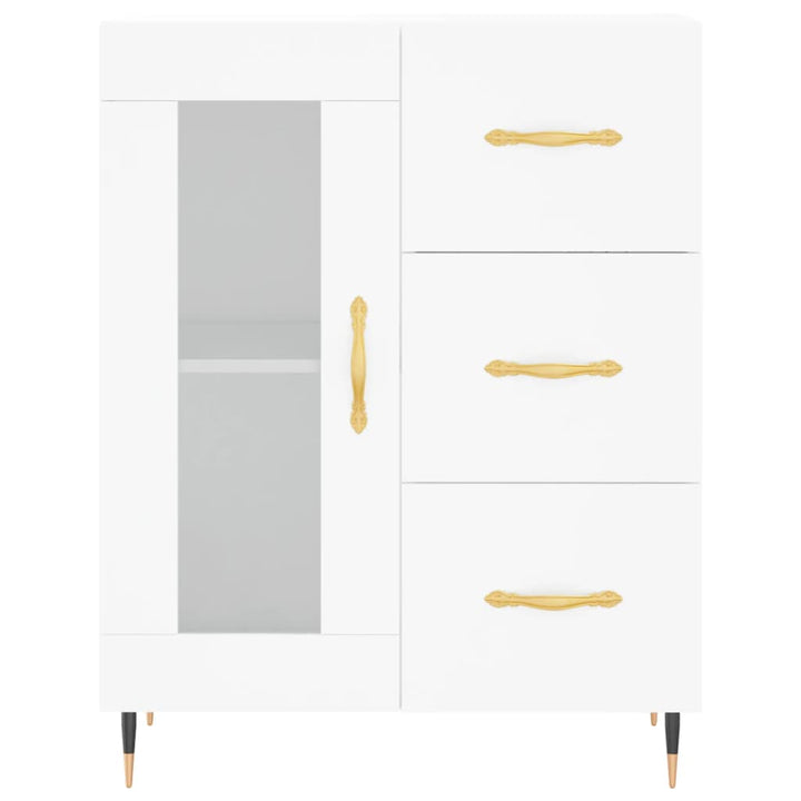 højskab 69,5x34x180 cm konstrueret træ hvid