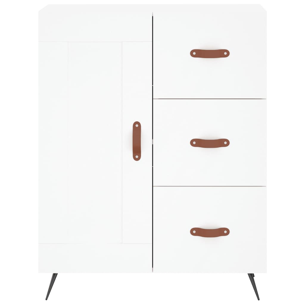 højskab 69,5x34x180 cm konstrueret træ hvid