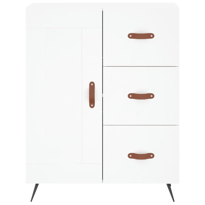 højskab 69,5x34x180 cm konstrueret træ hvid