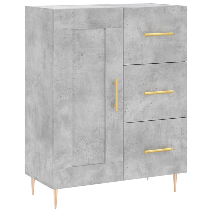 højskab 69,5x34x180 cm konstrueret træ betongrå