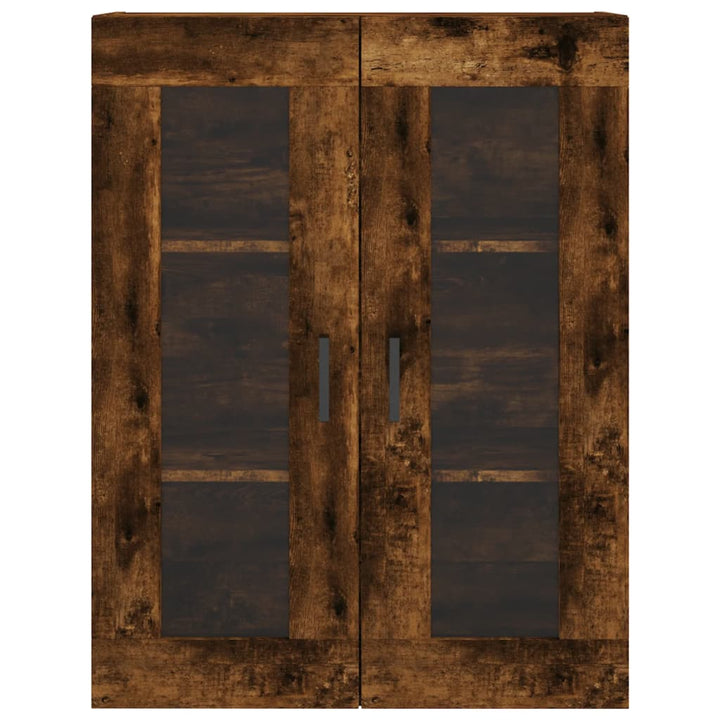 højskab 69,5x34x180 cm konstrueret træ røget egetræsfarve