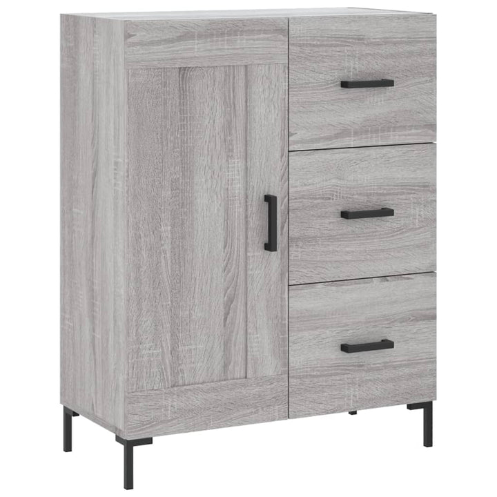 højskab 69,5x34x180 cm konstrueret træ grå sonoma-eg