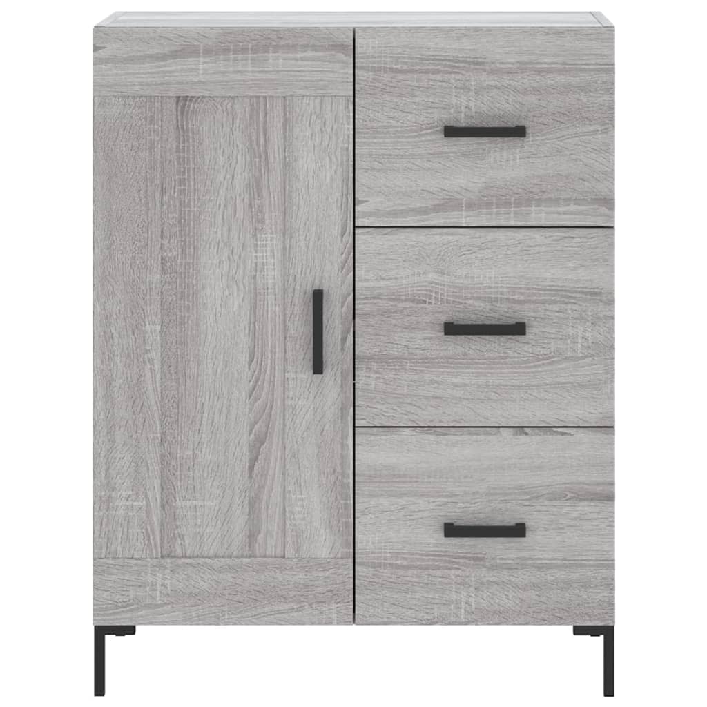 højskab 69,5x34x180 cm konstrueret træ grå sonoma-eg