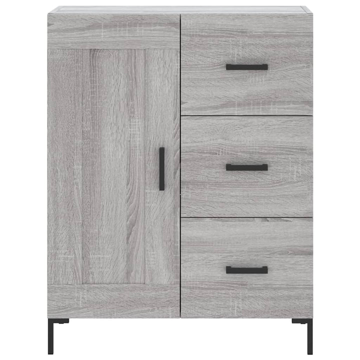højskab 69,5x34x180 cm konstrueret træ grå sonoma-eg