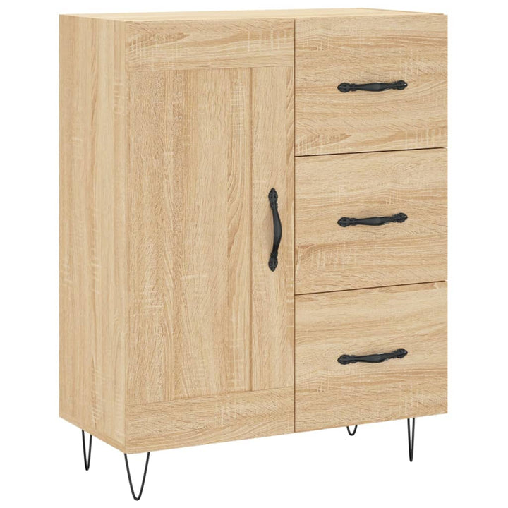 højskab 69,5x34x180 cm konstrueret træ sonoma-eg
