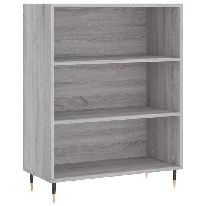 højskab 69,5x34x180 cm konstrueret træ grå sonoma-eg