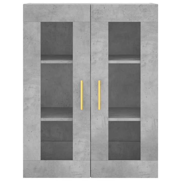 højskab 69,5x34x180 cm konstrueret træ betongrå