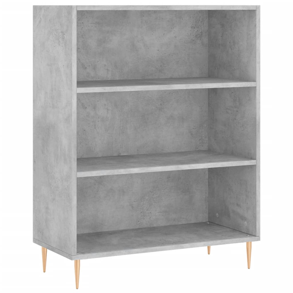 højskab 69,5x34x180 cm konstrueret træ betongrå