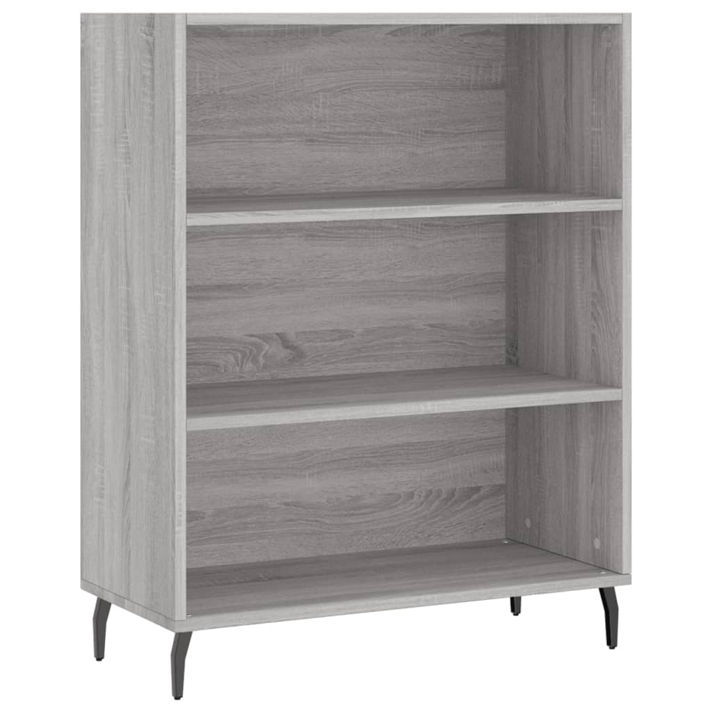 højskab 69,5x34x180 cm konstrueret træ grå sonoma-eg