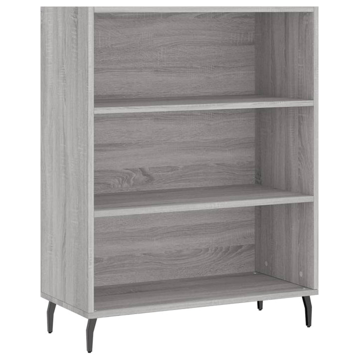 højskab 69,5x34x180 cm konstrueret træ grå sonoma-eg