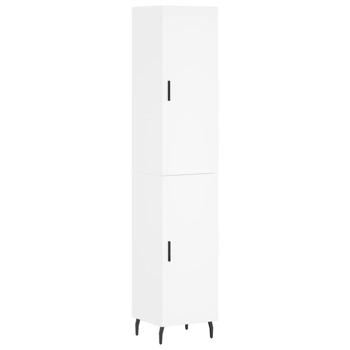 skab 34,5x34x180 cm konstrueret træ hvid
