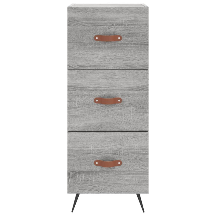 højskab 34,5x34x180 cm konstrueret træ grå sonoma-eg